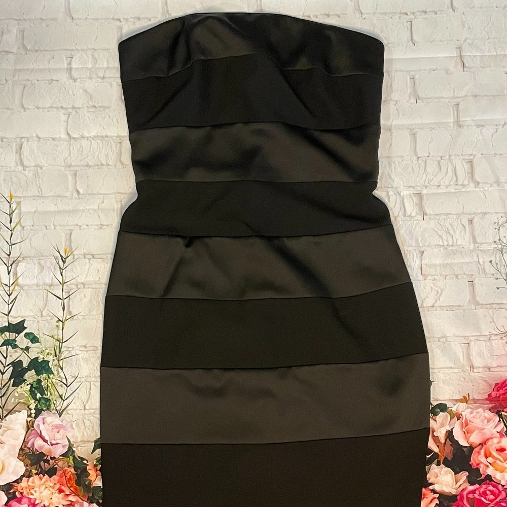 Tube Pencil Black Cocktail Dress